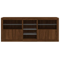 Thumbnail for Sideboard mit LED-Leuchten Braun Eichen-Optik 162x37x67 cm