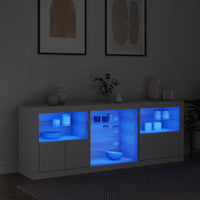 Thumbnail for Sideboard mit LED-Leuchten Weiß 181,5x37x67 cm