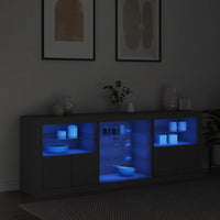Thumbnail for Sideboard mit LED-Leuchten Schwarz 181,5x37x67 cm