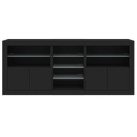 Thumbnail for Sideboard mit LED-Leuchten Schwarz 181,5x37x67 cm