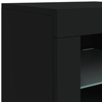 Thumbnail for Sideboard mit LED-Leuchten Schwarz 181,5x37x67 cm