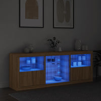 Thumbnail for Sideboard mit LED-Leuchten Sonoma-Eiche 181,5x37x67 cm