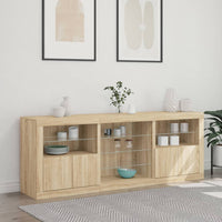 Thumbnail for Sideboard mit LED-Leuchten Sonoma-Eiche 181,5x37x67 cm