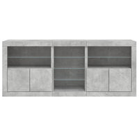 Thumbnail for Sideboard mit LED-Leuchten Betongrau 181,5x37x67 cm