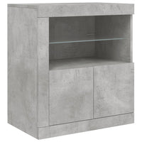 Thumbnail for Sideboard mit LED-Leuchten Betongrau 181,5x37x67 cm
