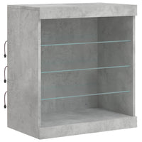 Thumbnail for Sideboard mit LED-Leuchten Betongrau 181,5x37x67 cm
