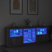 Thumbnail for Sideboard mit LED-Leuchten Grau Sonoma 181,5x37x67 cm