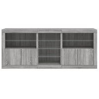 Thumbnail for Sideboard mit LED-Leuchten Grau Sonoma 181,5x37x67 cm
