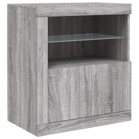 Thumbnail for Sideboard mit LED-Leuchten Grau Sonoma 181,5x37x67 cm