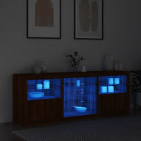 Thumbnail for Sideboard mit LED-Leuchten Braun Eichen-Optik 181,5x37x67 cm