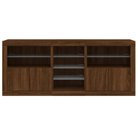 Thumbnail for Sideboard mit LED-Leuchten Braun Eichen-Optik 181,5x37x67 cm