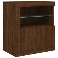 Thumbnail for Sideboard mit LED-Leuchten Braun Eichen-Optik 181,5x37x67 cm