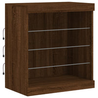 Thumbnail for Sideboard mit LED-Leuchten Braun Eichen-Optik 181,5x37x67 cm