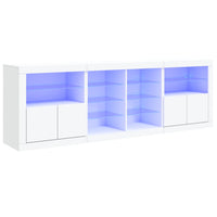 Thumbnail for Sideboard mit LED-Leuchten Weiß 202x37x67 cm