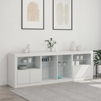 Thumbnail for Sideboard mit LED-Leuchten Weiß 202x37x67 cm