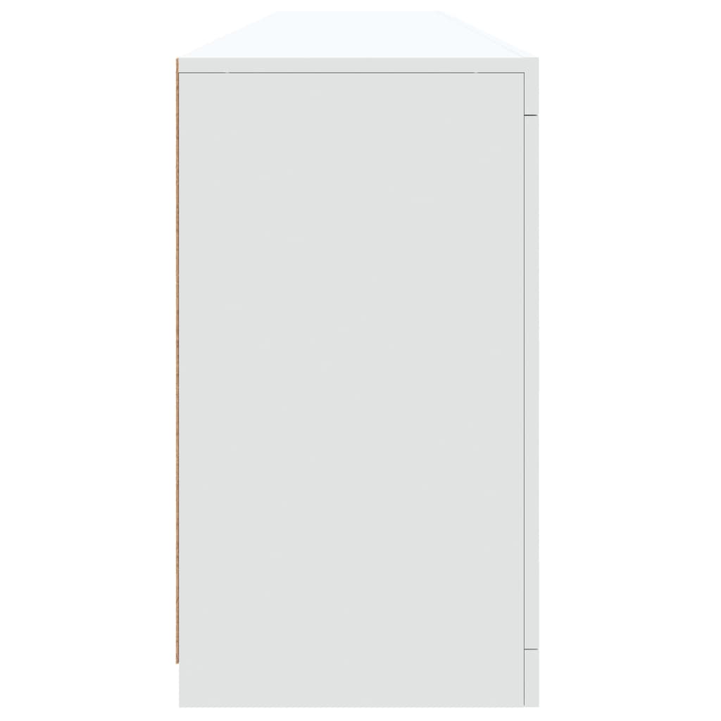 Sideboard mit LED-Leuchten Weiß 202x37x67 cm
