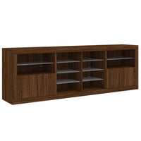 Thumbnail for Sideboard mit LED-Leuchten Braun Eichen-Optik 202x37x67 cm