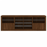 Thumbnail for Sideboard mit LED-Leuchten Braun Eichen-Optik 202x37x67 cm