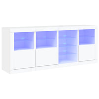 Thumbnail for Sideboard mit LED-Leuchten Weiß 164x37x67 cm