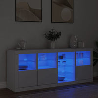 Thumbnail for Sideboard mit LED-Leuchten Weiß 164x37x67 cm