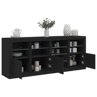 Thumbnail for Sideboard mit LED-Leuchten Schwarz 164x37x67 cm