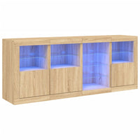 Thumbnail for Sideboard mit LED-Leuchten Sonoma-Eiche 164x37x67 cm