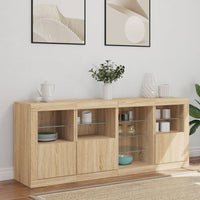 Thumbnail for Sideboard mit LED-Leuchten Sonoma-Eiche 164x37x67 cm