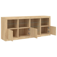 Thumbnail for Sideboard mit LED-Leuchten Sonoma-Eiche 164x37x67 cm