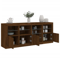 Thumbnail for Sideboard mit LED-Leuchten Braun Eichen-Optik 164x37x67 cm