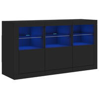 Thumbnail for Sideboard mit LED-Leuchten Schwarz 123x37x67 cm