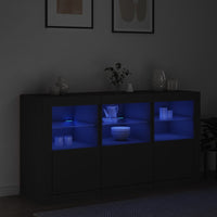 Thumbnail for Sideboard mit LED-Leuchten Schwarz 123x37x67 cm