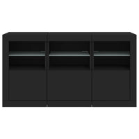 Thumbnail for Sideboard mit LED-Leuchten Schwarz 123x37x67 cm