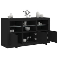 Thumbnail for Sideboard mit LED-Leuchten Schwarz 123x37x67 cm