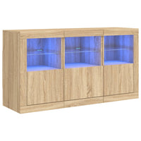 Thumbnail for Sideboard mit LED-Leuchten Sonoma-Eiche 123x37x67 cm