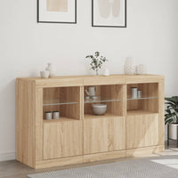 Thumbnail for Sideboard mit LED-Leuchten Sonoma-Eiche 123x37x67 cm