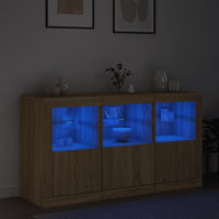 Thumbnail for Sideboard mit LED-Leuchten Sonoma-Eiche 123x37x67 cm