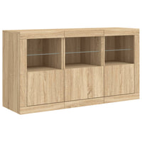 Thumbnail for Sideboard mit LED-Leuchten Sonoma-Eiche 123x37x67 cm