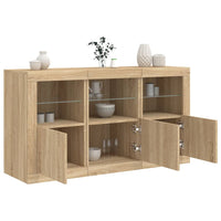 Thumbnail for Sideboard mit LED-Leuchten Sonoma-Eiche 123x37x67 cm