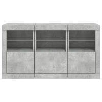 Thumbnail for Sideboard mit LED-Leuchten Betongrau 123x37x67 cm