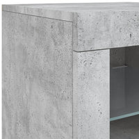 Thumbnail for Sideboard mit LED-Leuchten Betongrau 123x37x67 cm
