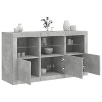 Thumbnail for Sideboard mit LED-Leuchten Betongrau 123x37x67 cm