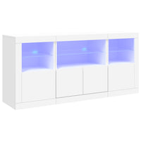 Thumbnail for Sideboard mit LED-Leuchten Weiß 142,5x37x67 cm