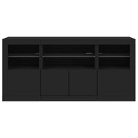 Thumbnail for Sideboard mit LED-Leuchten Schwarz 142,5x37x67 cm