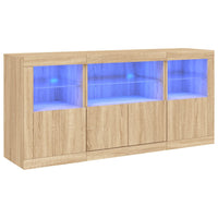 Thumbnail for Sideboard mit LED-Leuchten Sonoma-Eiche 142,5x37x67 cm