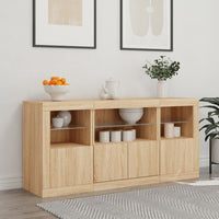 Thumbnail for Sideboard mit LED-Leuchten Sonoma-Eiche 142,5x37x67 cm