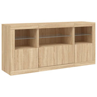 Thumbnail for Sideboard mit LED-Leuchten Sonoma-Eiche 142,5x37x67 cm