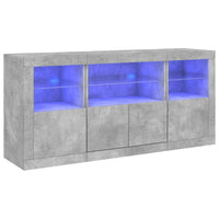 Thumbnail for Sideboard mit LED-Leuchten Betongrau 142,5x37x67 cm