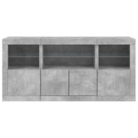 Thumbnail for Sideboard mit LED-Leuchten Betongrau 142,5x37x67 cm