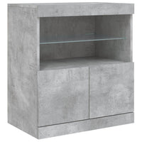 Thumbnail for Sideboard mit LED-Leuchten Betongrau 142,5x37x67 cm