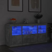 Thumbnail for Sideboard mit LED-Leuchten Betongrau 142,5x37x67 cm